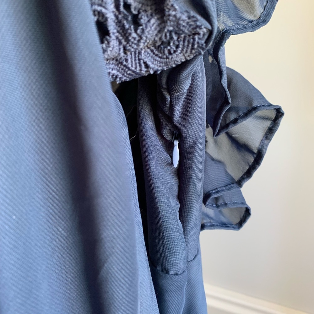 Navy Ruffled Dress - Picture 3 of 3